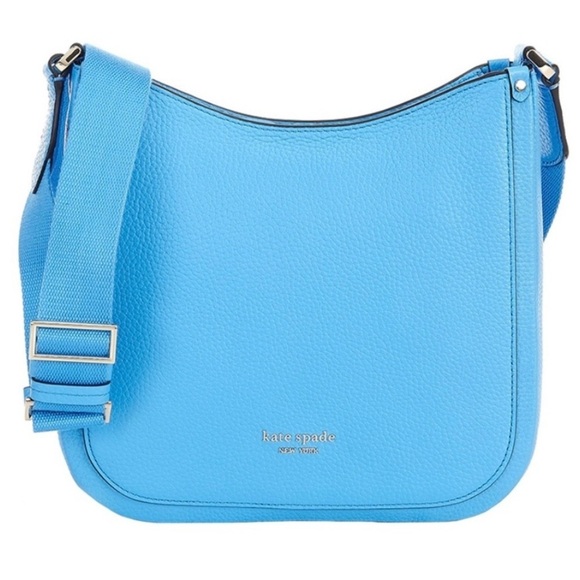 NWT Kate Spade Roulette Medium Messenger Leather Crossbody Bag Tidepool Blue - Picture 3 of 8